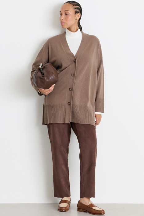 Cardigan lungo con spacchi - Intrend