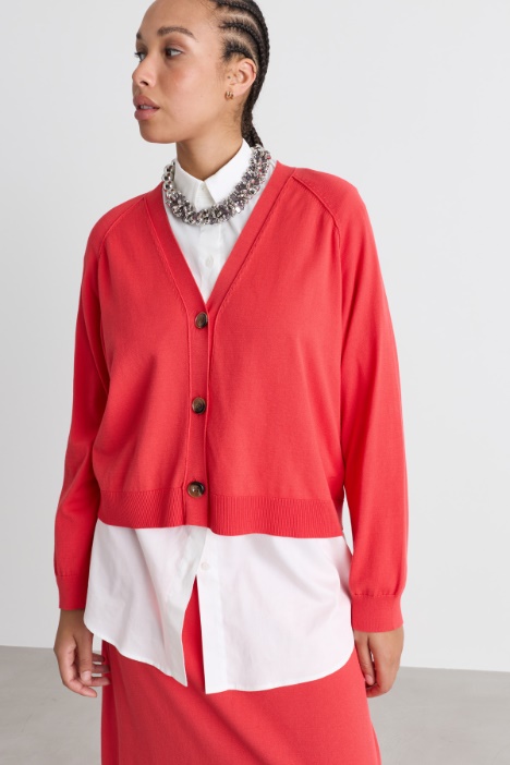 Raglan-sleeve cardigan - Intrend