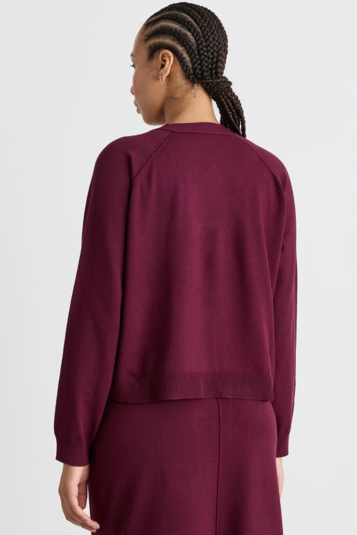 Cardigan mit Raglanärmeln - BORDEAUX - Intrend - 4