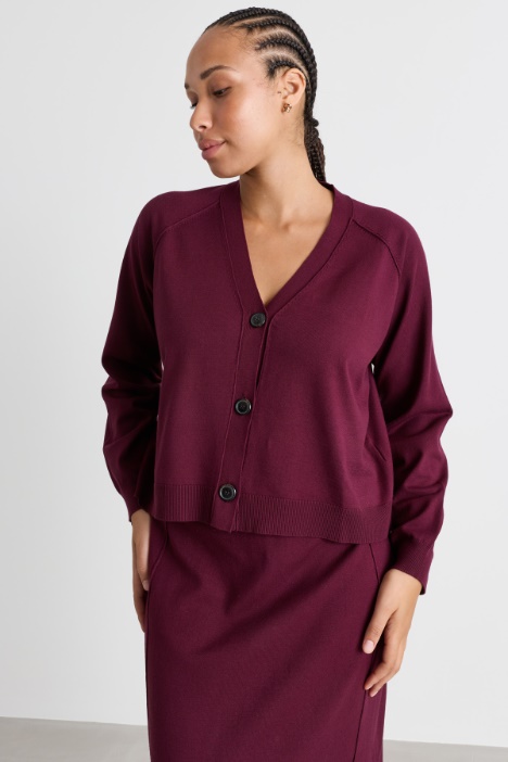 Raglan-sleeve cardigan - Intrend