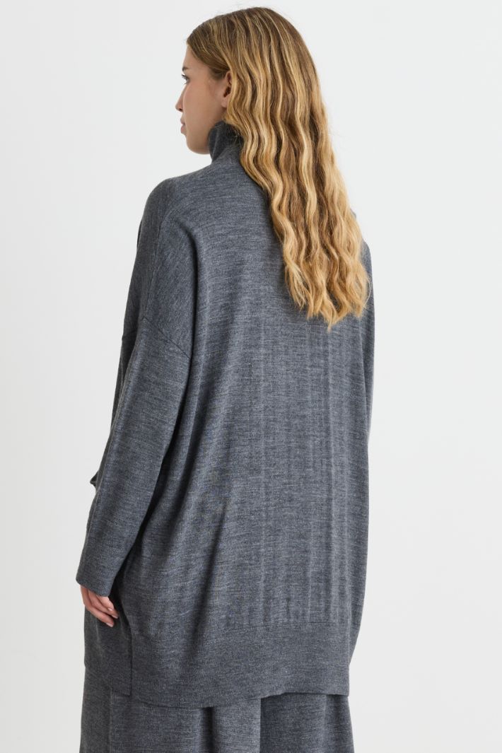Offener Oversize-Cardigan - GRAU - Intrend - 4