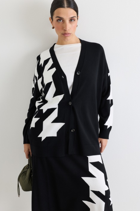 Intarsia cardigan - Intrend