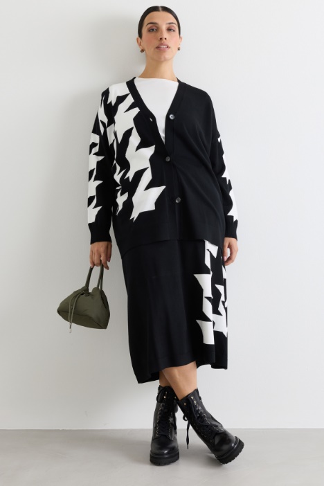 Intarsien-Cardigan - Intrend