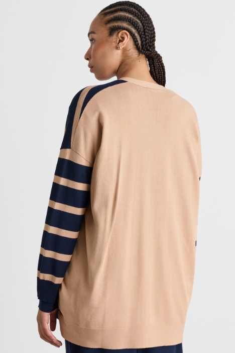 Cardigan con intarsio