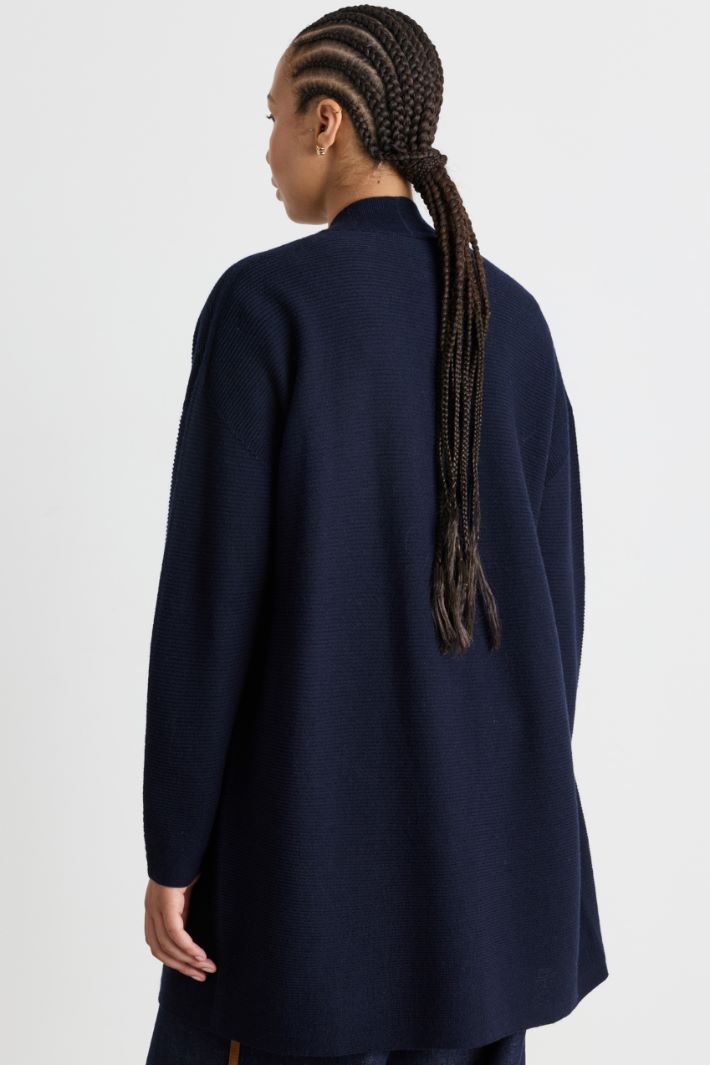 Open-front cardigan - BLUE - Intrend - 4