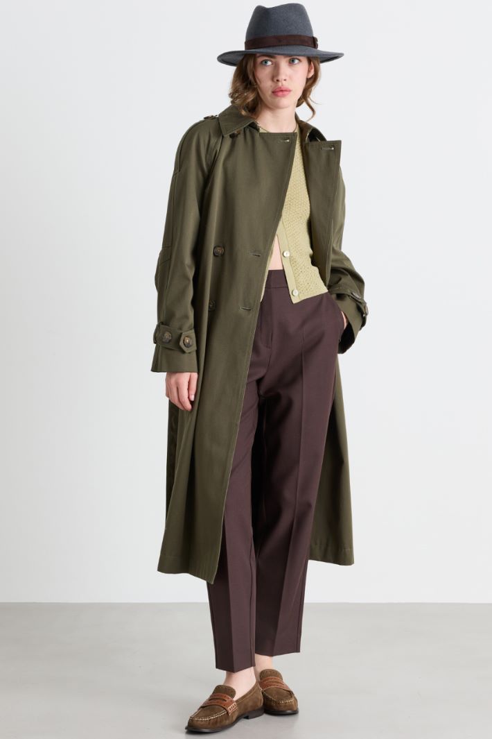 Cardigan en maille ajourée - VERT - Intrend