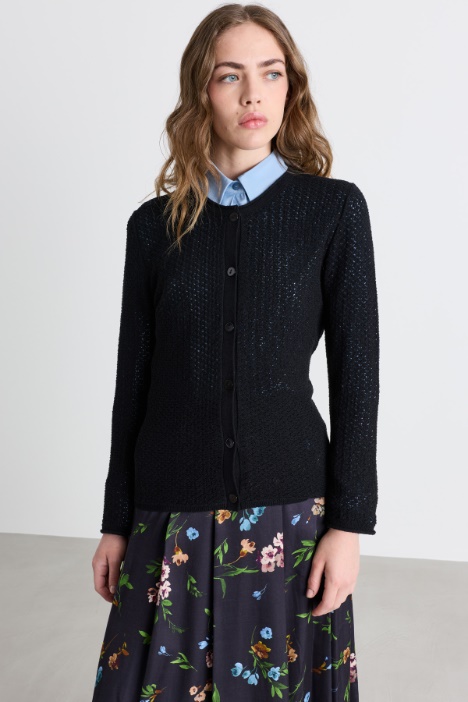 Cardigan en maille ajourée - Intrend