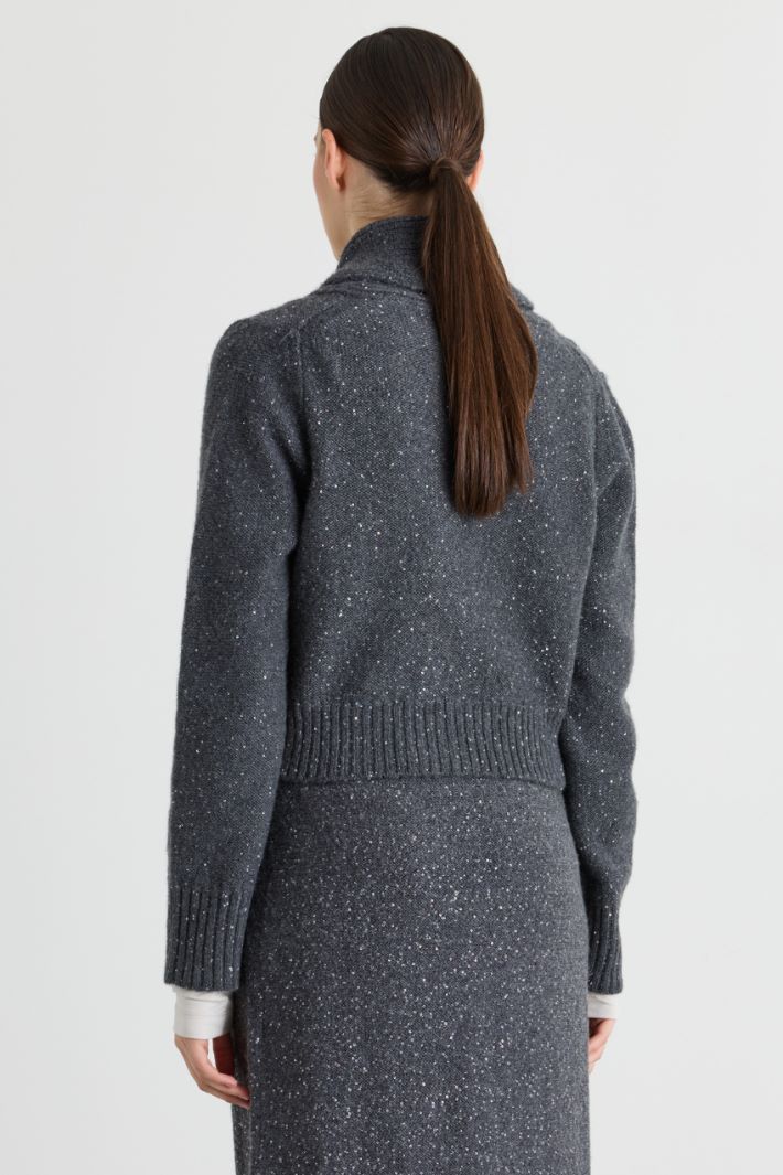 Sequin cardigan - GREY - Intrend - 4