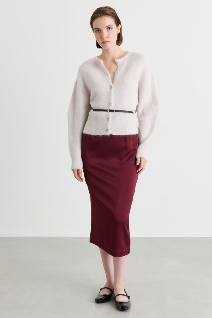Cardigan senza cuciture - AVORIO - Intrend