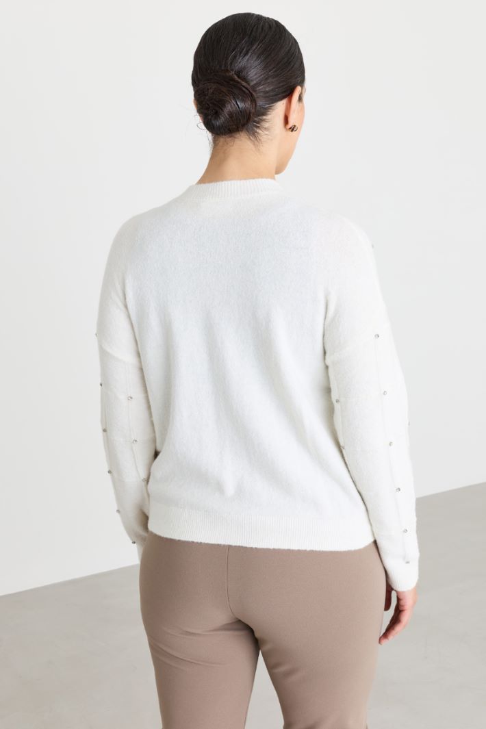 Cardigan à strass - BLANC - Intrend - 4