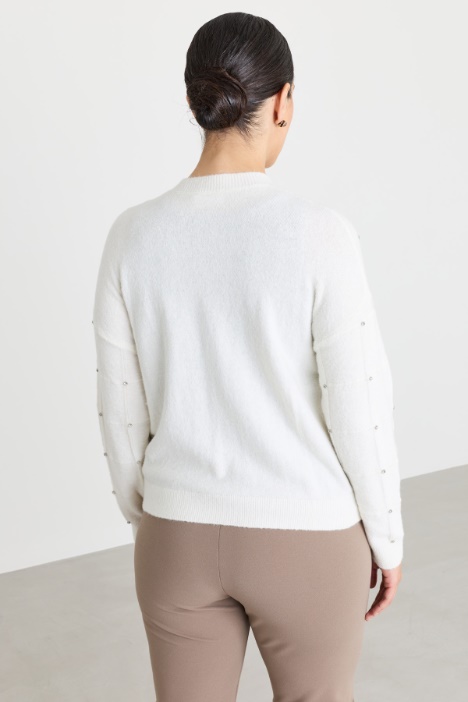 Cardigan con strass