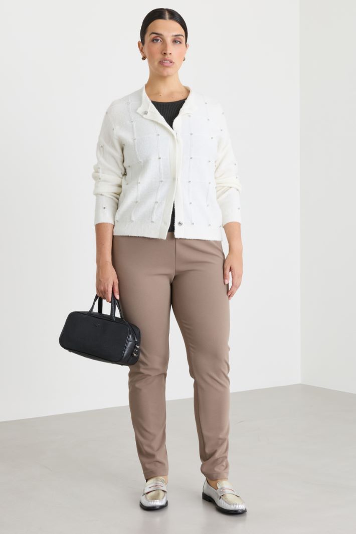 Cardigan à strass - BLANC - Intrend