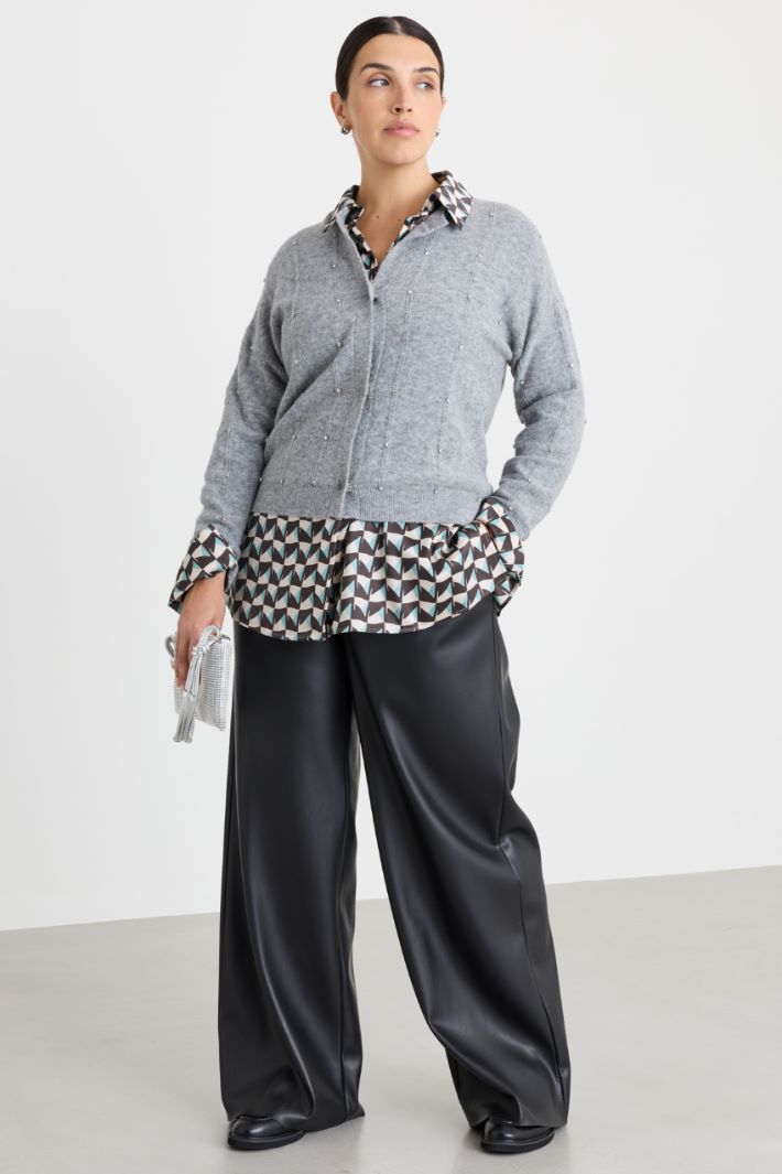 Cardigan à strass - GRIS - Intrend