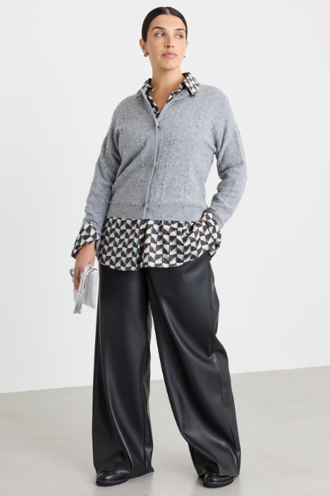Cardigan mit Strassbesatz - Intrend