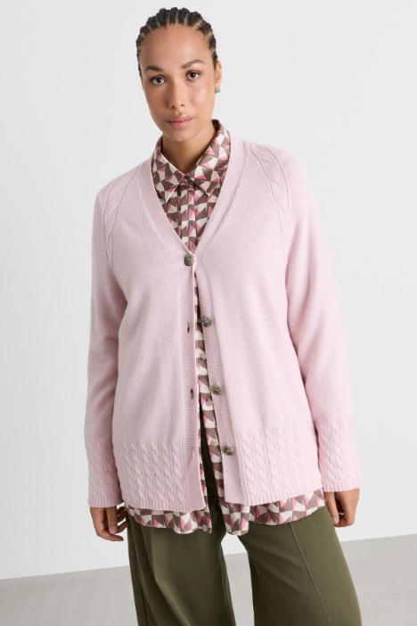 Cable-knit cardigan - Intrend