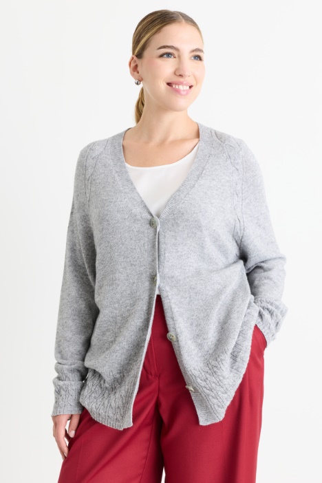 Cable-knit cardigan - Intrend