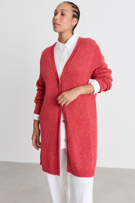 Long lurex cardigan - Intrend