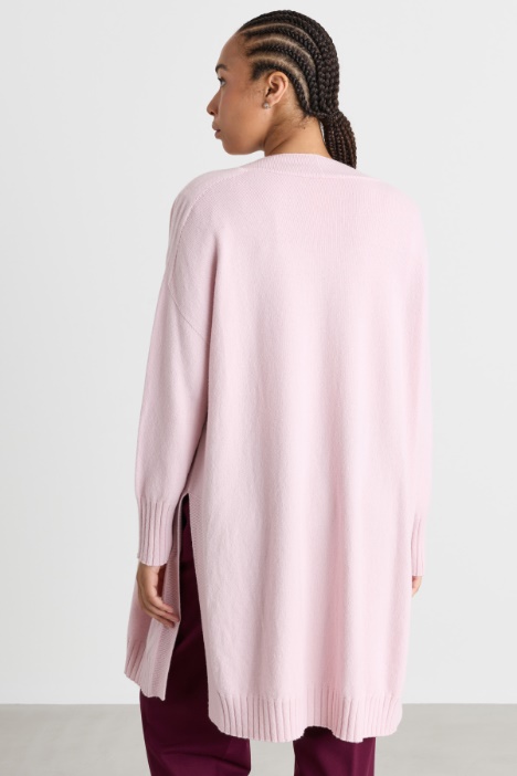 Cardigan lungo open-front