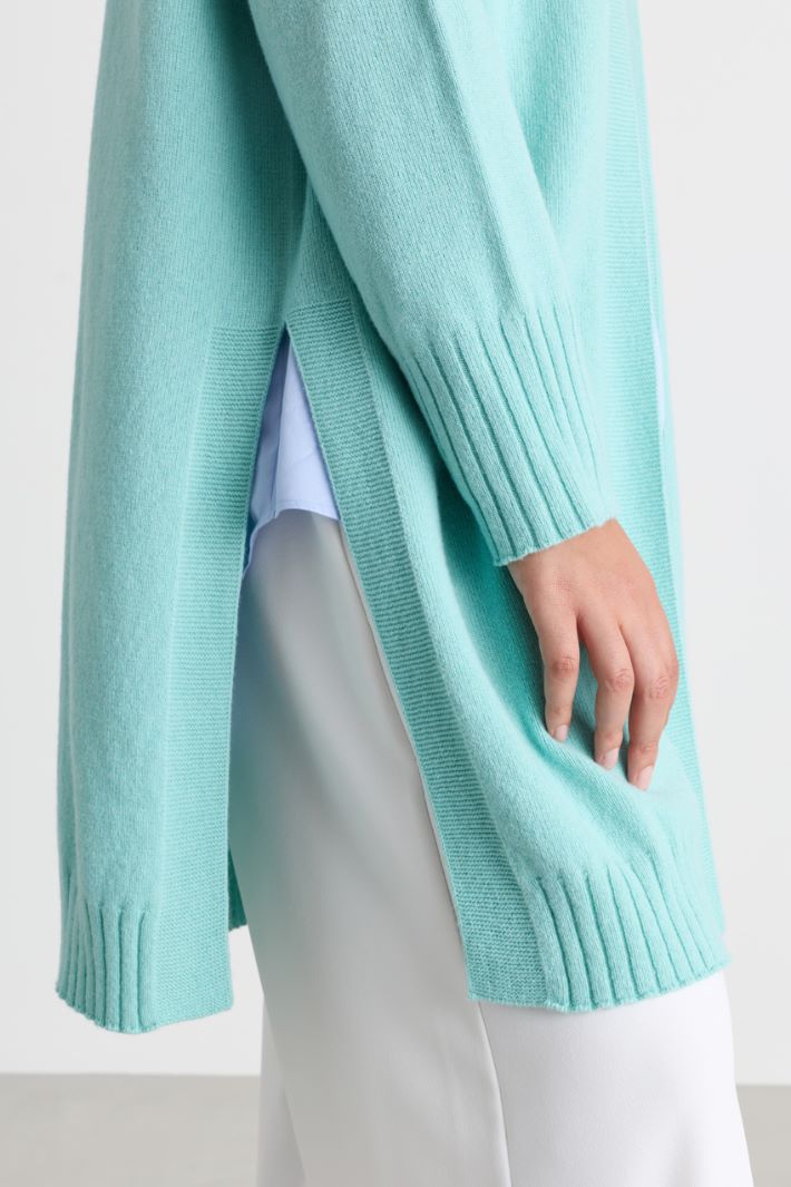 Cardigan long ouvert - VERT - Intrend - 3