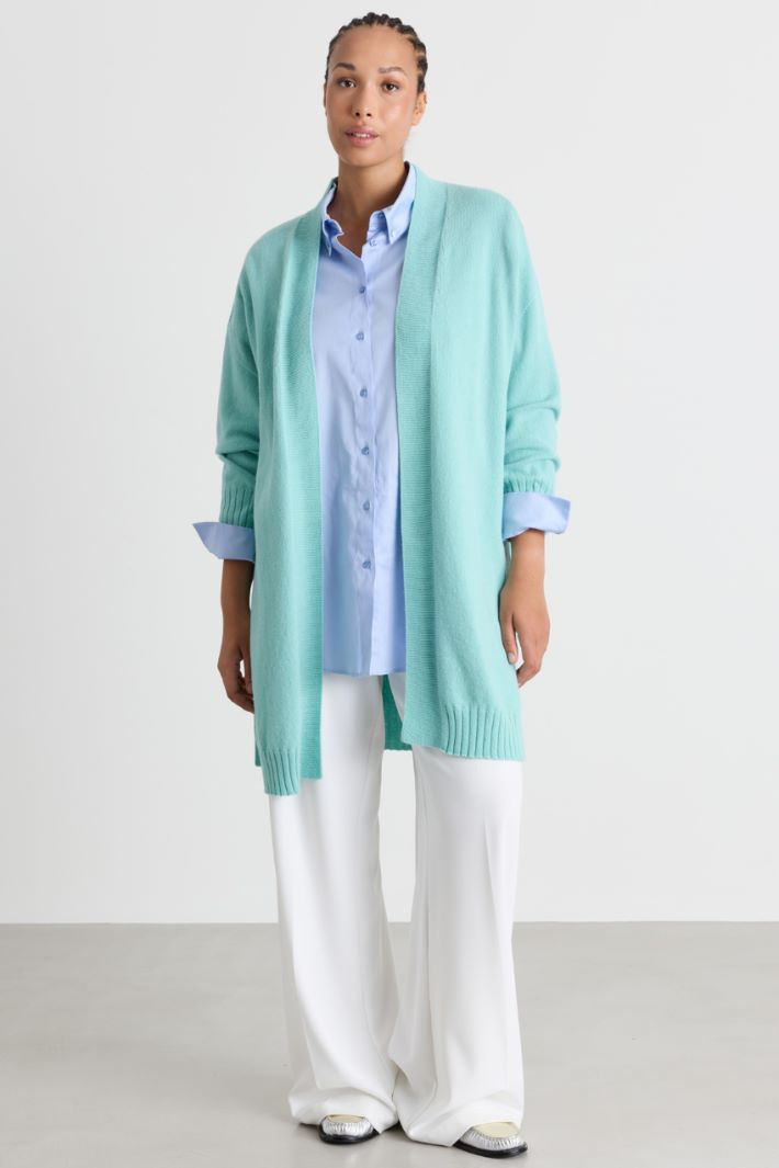 Cardigan long ouvert - VERT - Intrend