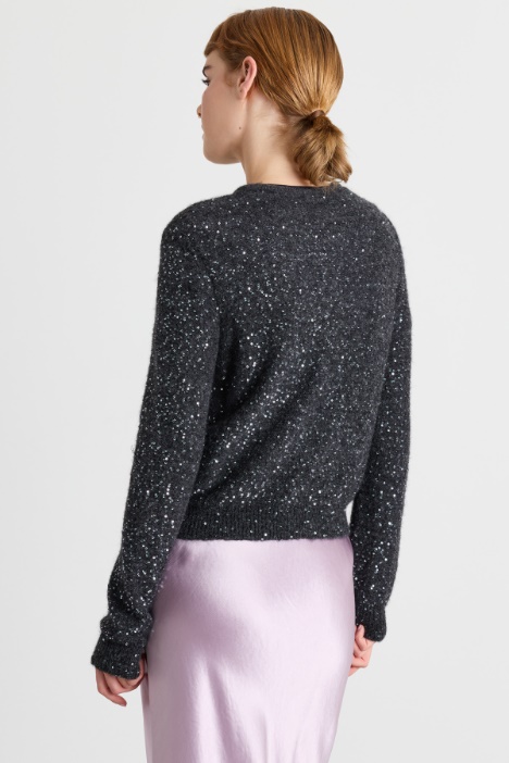 Cardigan con paillettes