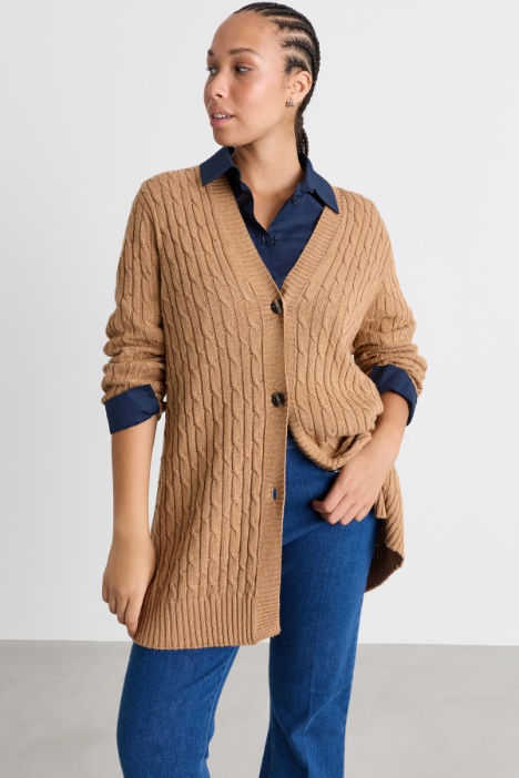 Zopfstrick-Cardigan - Intrend