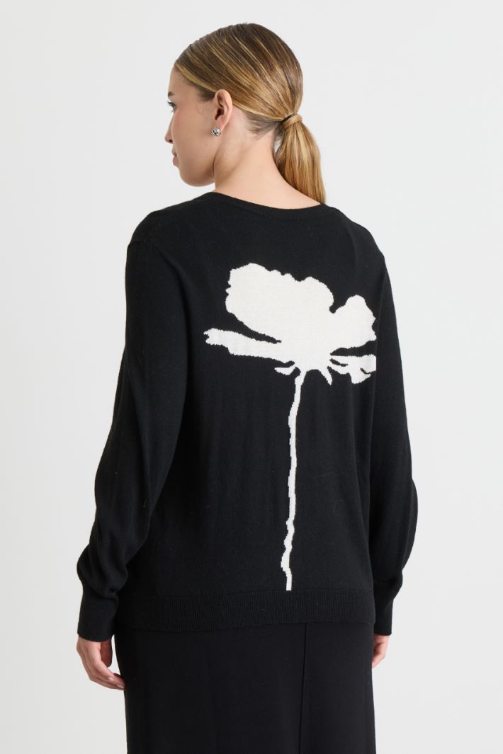 Cardigan à motif intarsia - NOIR BLANC - Intrend - 4