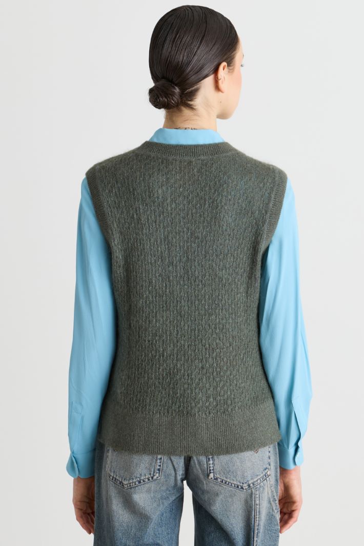 Side-Slit Slipover - GREEN - Intrend - 4