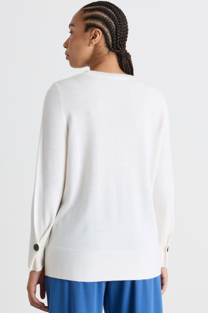 Boxy jumper - WHITE - Intrend - 4