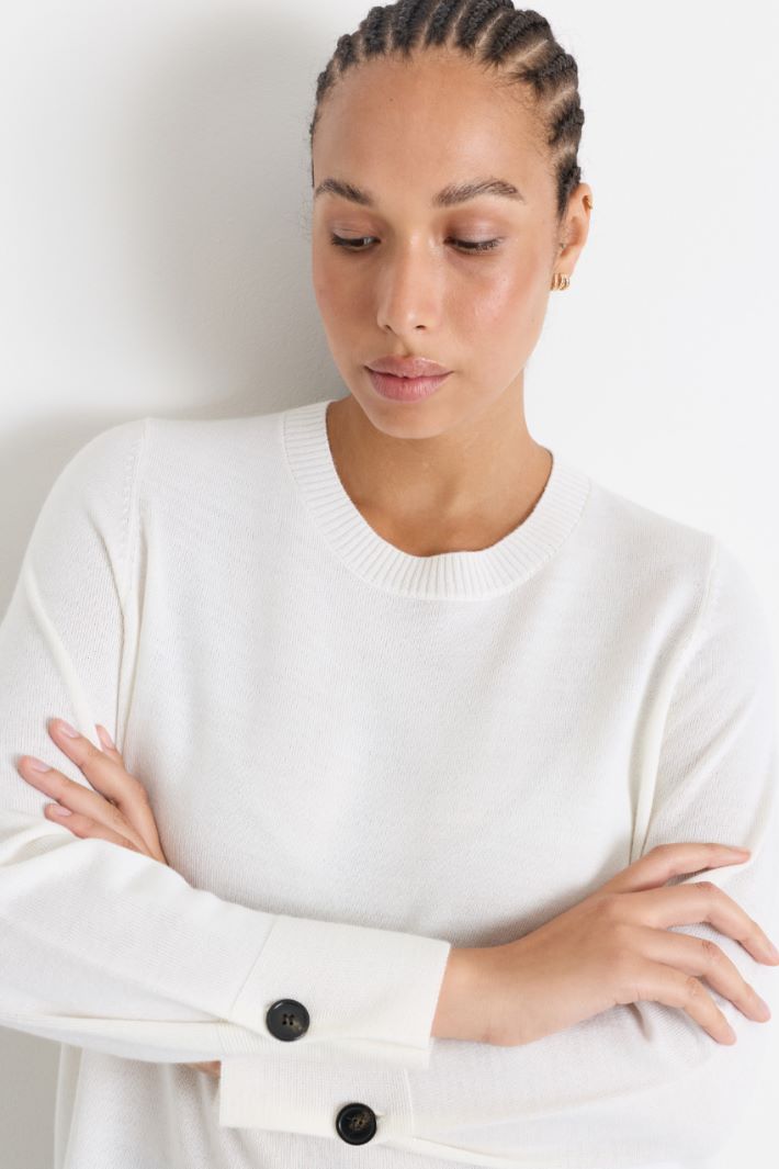 Boxy jumper - WHITE - Intrend - 3