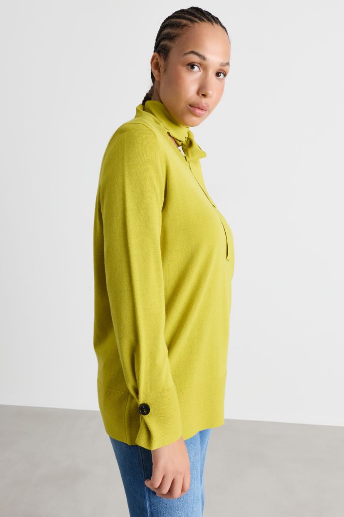 Boxy jumper - GREEN - Intrend - 3