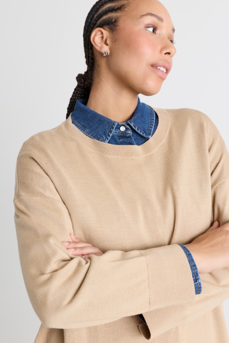 Maglia oversize in pura lana