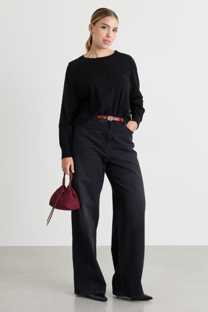 Maglia boxy - NERO - Intrend