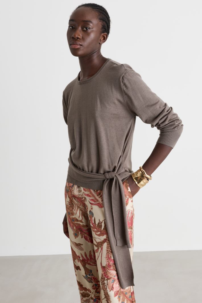 Pull ceinturé - GRIS - Intrend - 2