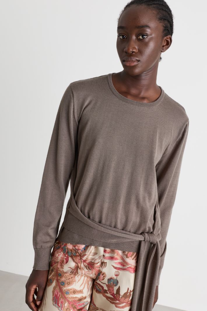 Pull ceinturé - GRIS - Intrend - 3