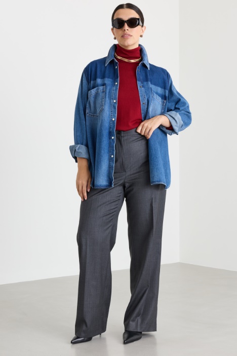 Jersey de cuello alto semiajustado - Intrend