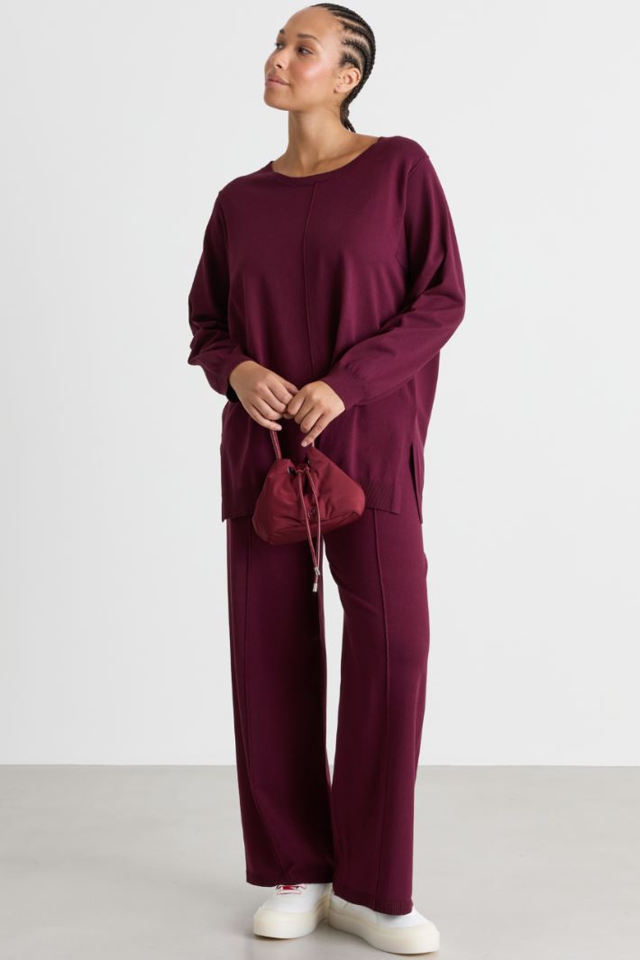 Split-hem jumper - BORDEAUX - Intrend