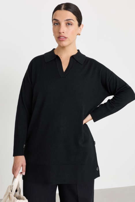 Pointed-collar jumper - Intrend