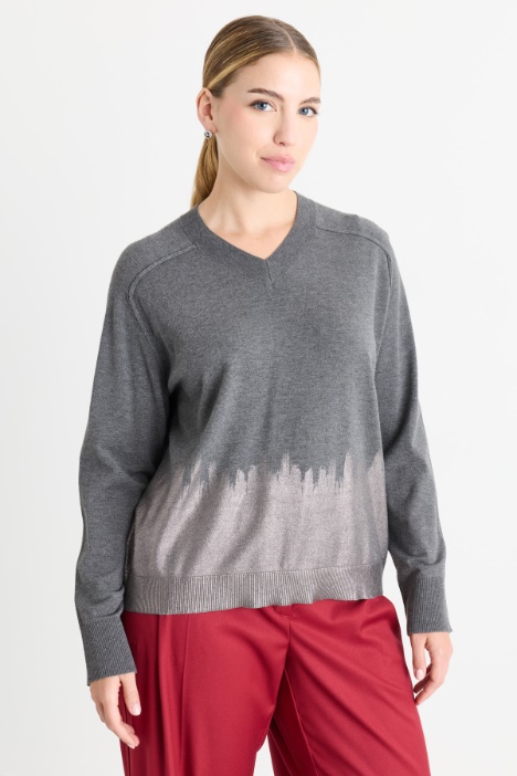 Pull à imprimé lamé - Intrend