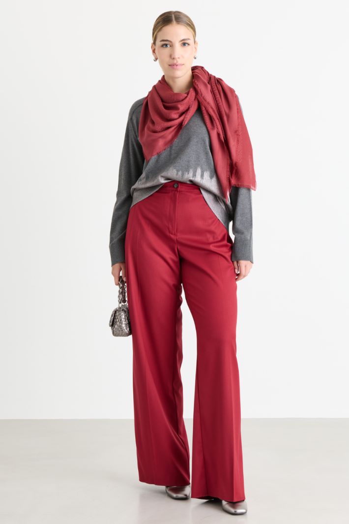 Pull à imprimé lamé - GRIS - Intrend
