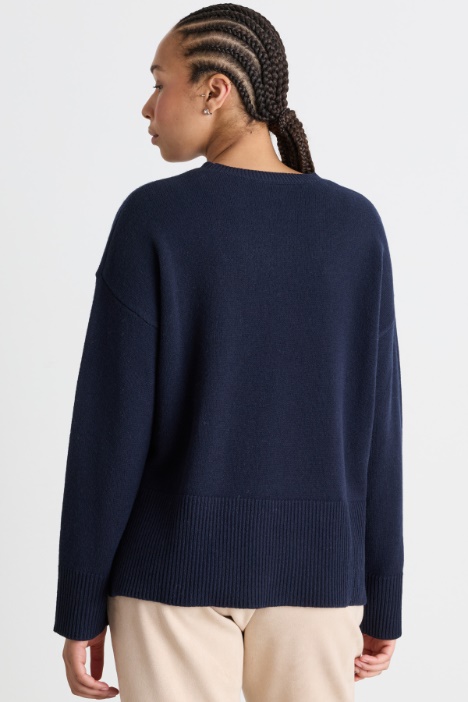 Maglia boxy in pura lana