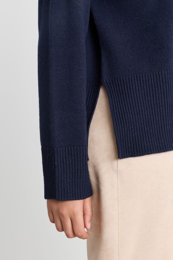 Maglia boxy con spacchi - BLU - Intrend - 3