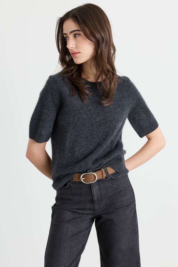 Furry-effect jumper - GREY - Intrend - 2