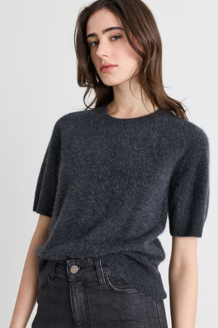 Furry-effect jumper - GREY - Intrend - 3