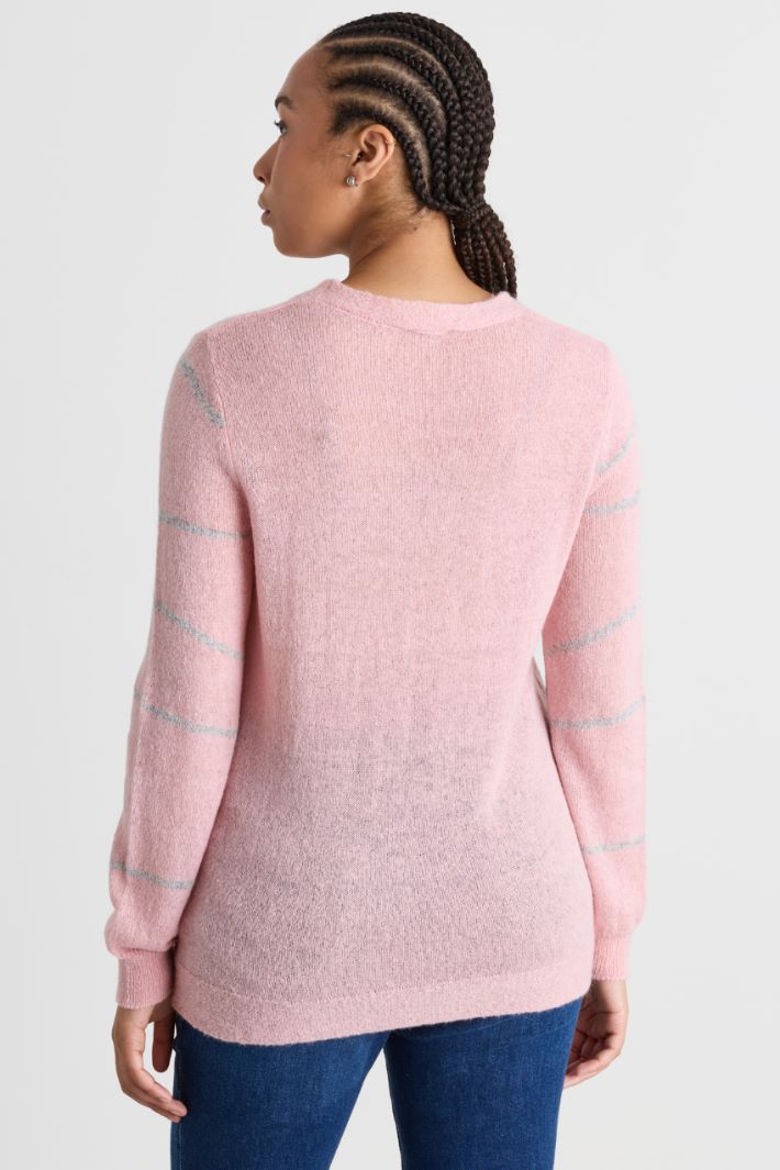 Intarsien-Pullover - ROSA GRAU - Intrend - 4