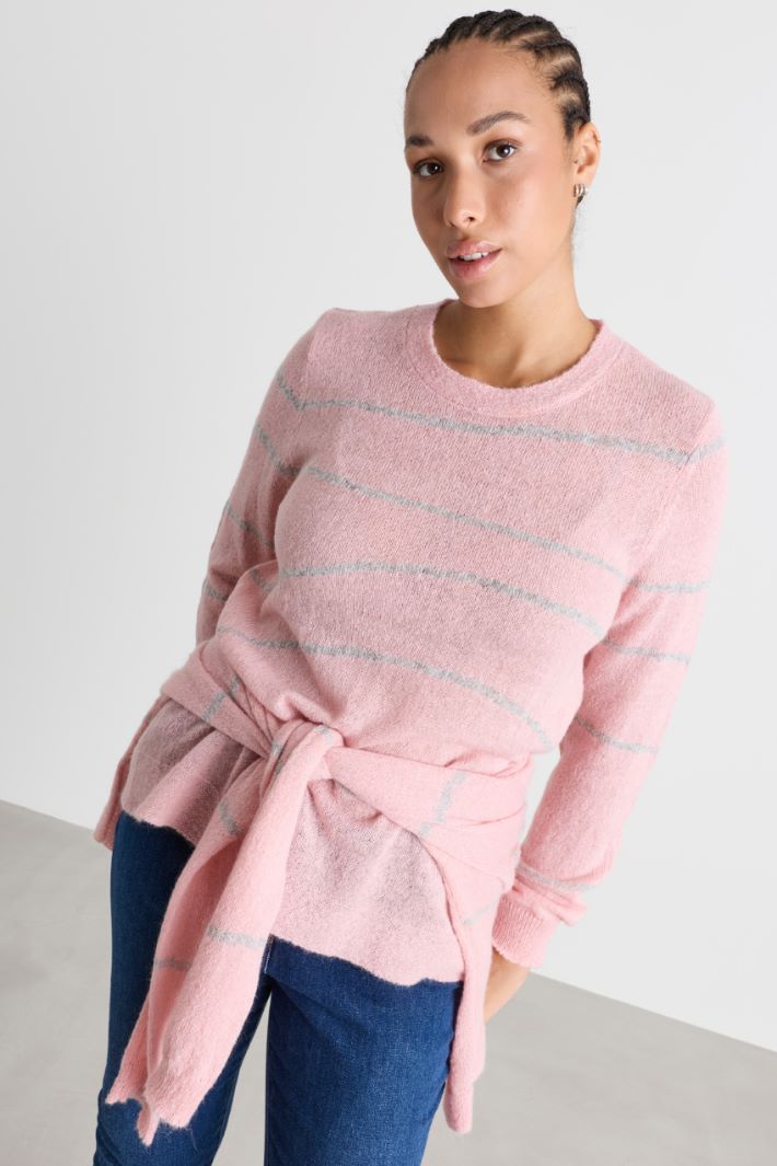 Intarsien-Pullover - ROSA GRAU - Intrend - 2