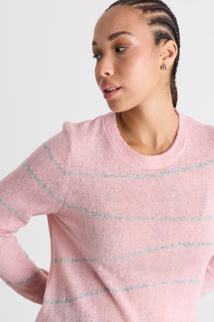Intarsien-Pullover - ROSA GRAU - Intrend - 3