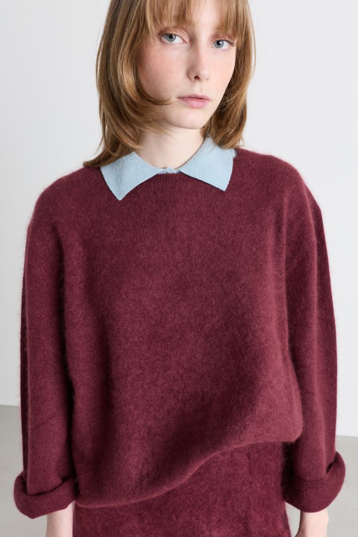 Maglia con scollo tondo - BORDEAUX - Intrend - 3