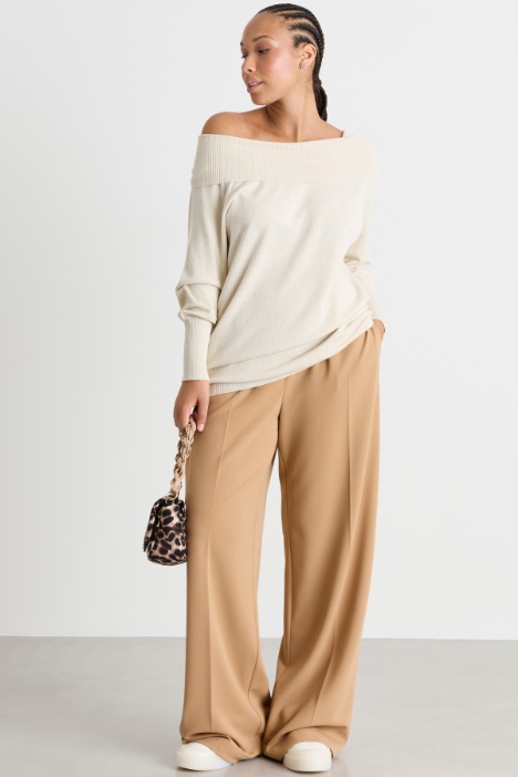 Off-Shoulder-Strickpullover - Intrend