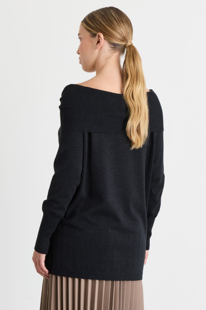 Off-the-shoulder top - BLACK - Intrend - 4